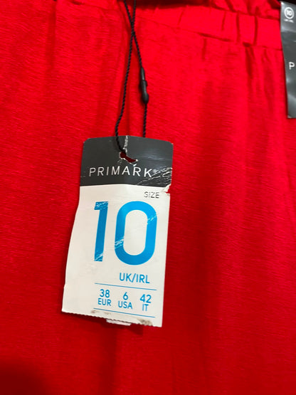PRIMARK |S| WAIST 26| A26| VIBRANT RED BASIC LONG MAXI SKIRT CASUAL WEAR