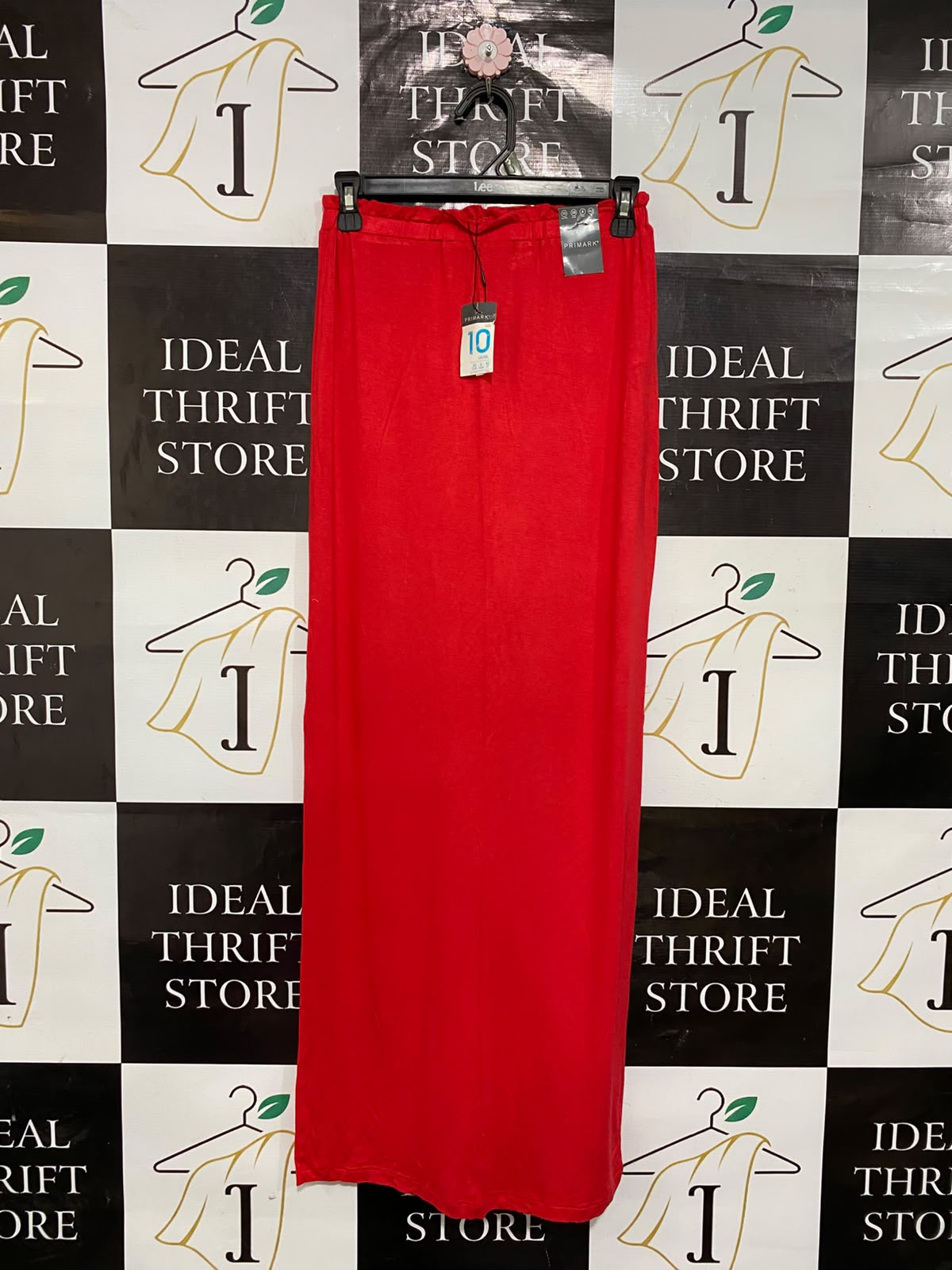 PRIMARK |S| WAIST 26| A26| VIBRANT RED BASIC LONG MAXI SKIRT CASUAL WEAR