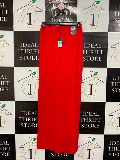 PRIMARK |S| WAIST 26| A26| VIBRANT RED BASIC LONG MAXI SKIRT CASUAL WEAR
