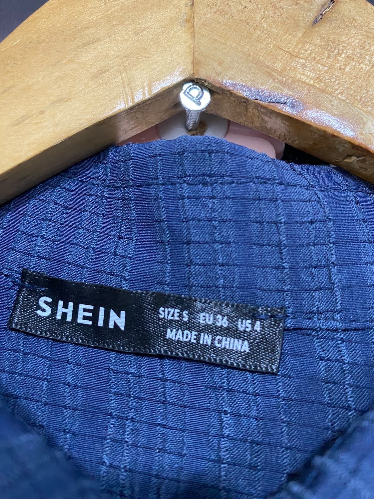 SHEIN |S| B32| NAVY BLUE CRINKLED BUTTON-DOWN SHIRT & WIDE-LEG PANTS LOUNGEWEAR SET