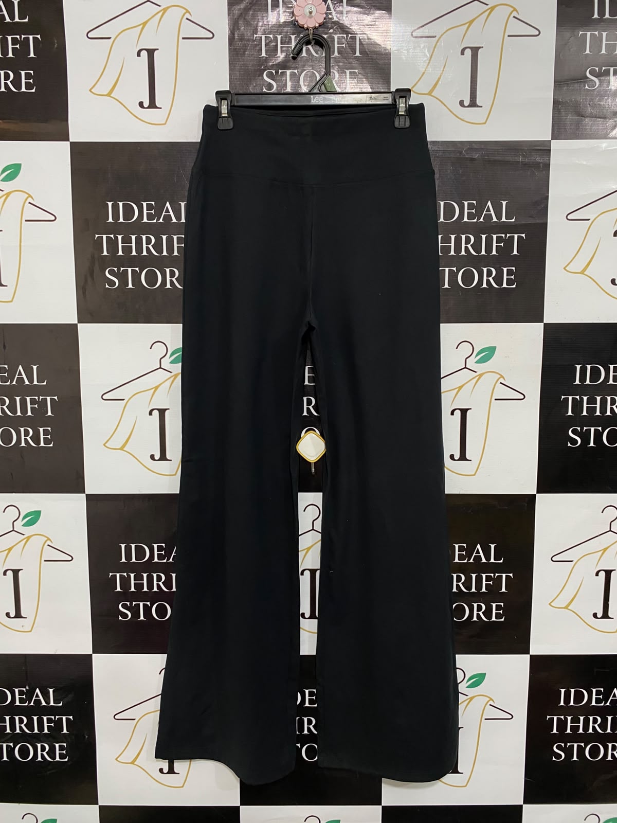 ASOS |M| BUST 26| A26| CLASSIC BLACK HIGH-RISE WIDE-LEG CASUAL TROUSERS ACTIVEWEAR PANTS