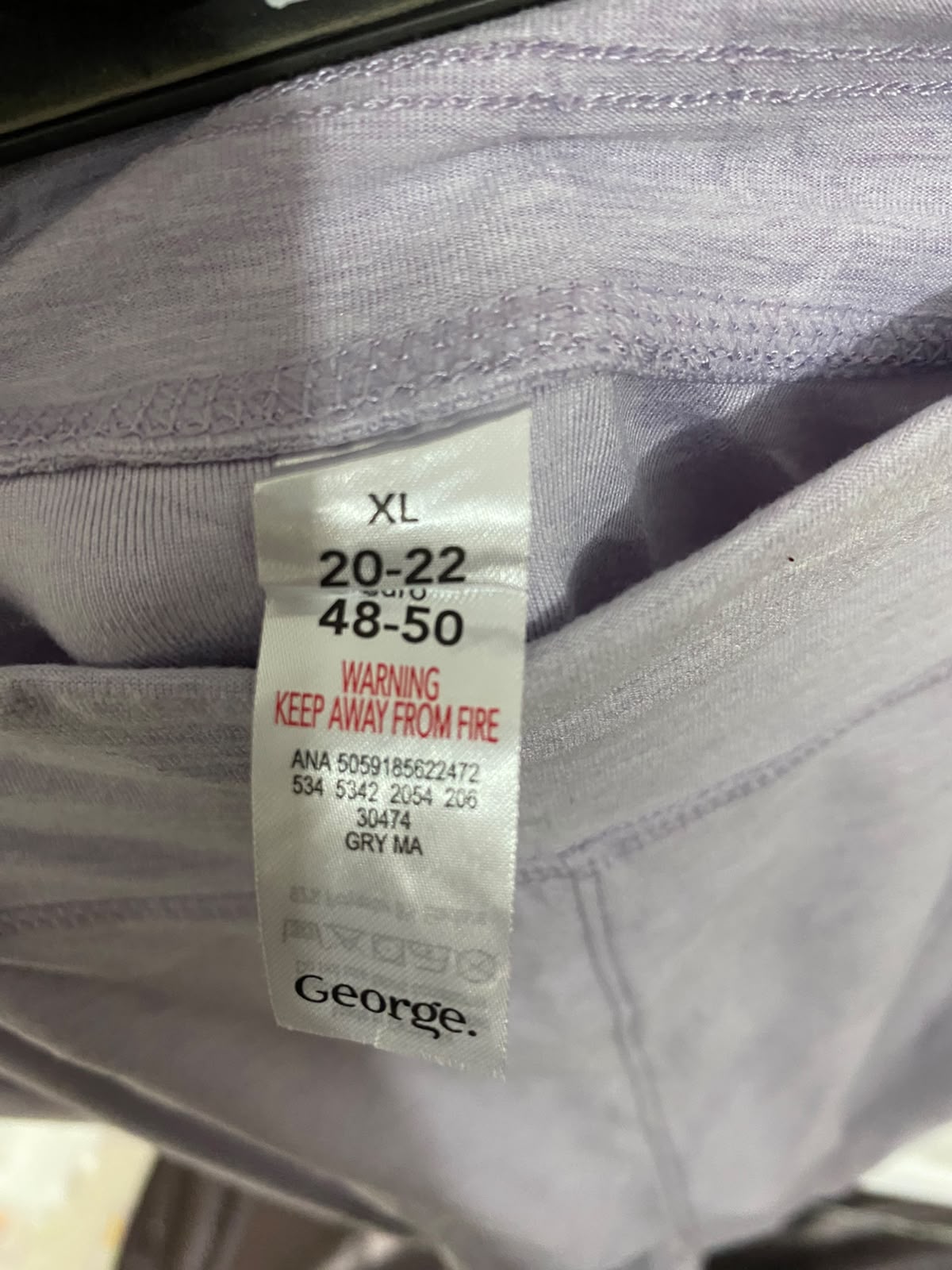 GEORGE |XL| WAIST 36| A26| PASTEL LAVENDER HEATHERED CASUAL JOGGERS LOUNGEWEAR PANTS