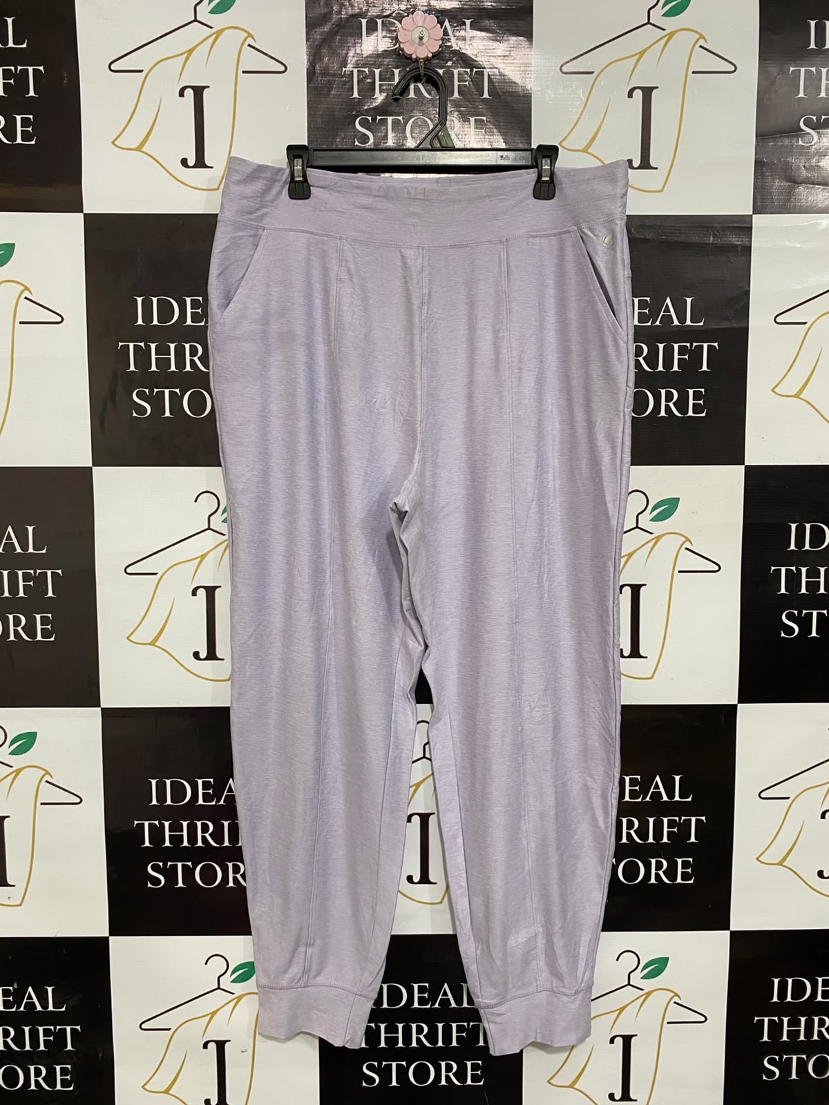 GEORGE |XL| WAIST 36| A26| PASTEL LAVENDER HEATHERED CASUAL JOGGERS LOUNGEWEAR PANTS