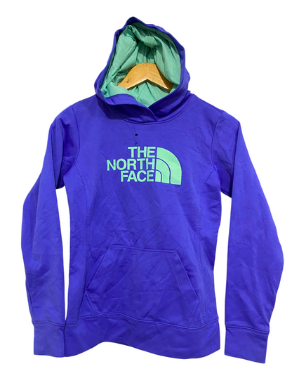 THE NORTH FACE |S| BUST 16| A27| PURPLE & MINT GREEN HOODED SWEATSHIRT