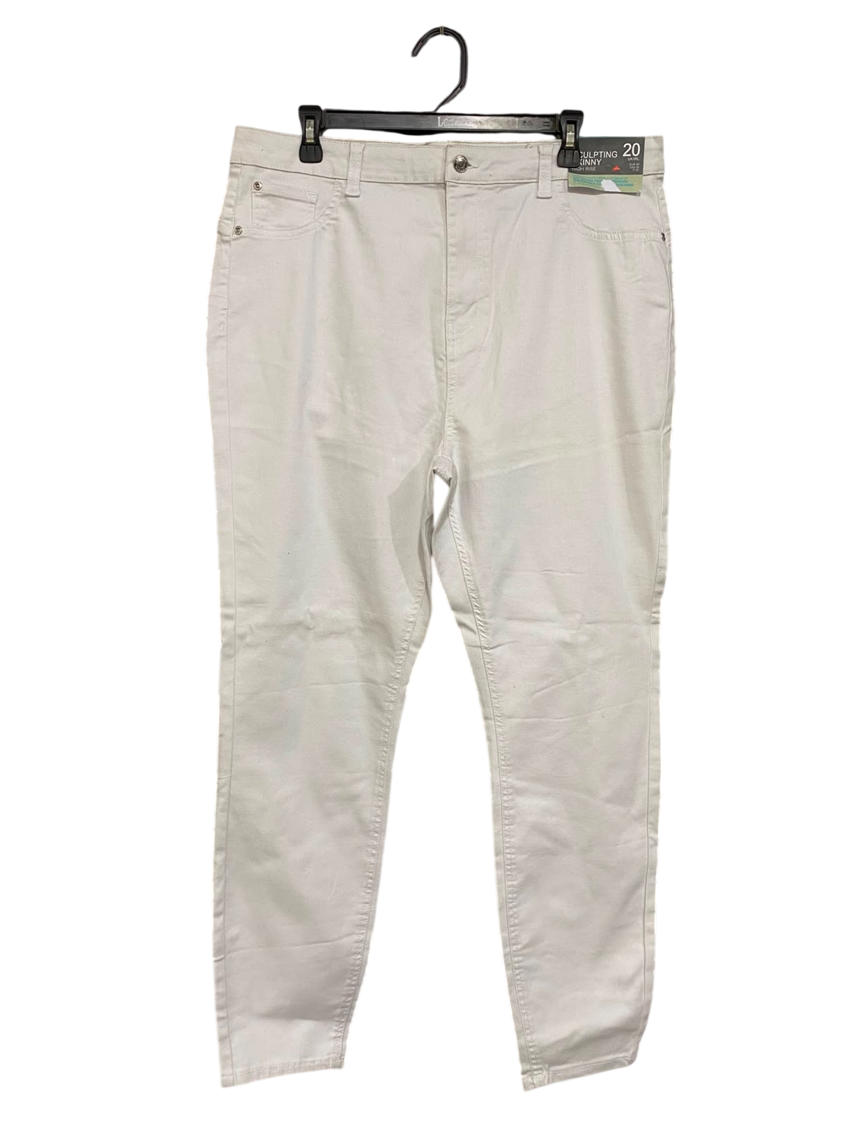 PRIMARK CARES |XL| WAIST 36| A27| OFF-WHITE / LIGHT BEIGE HIGH-RISE SCULPTING SKINNY JEANS