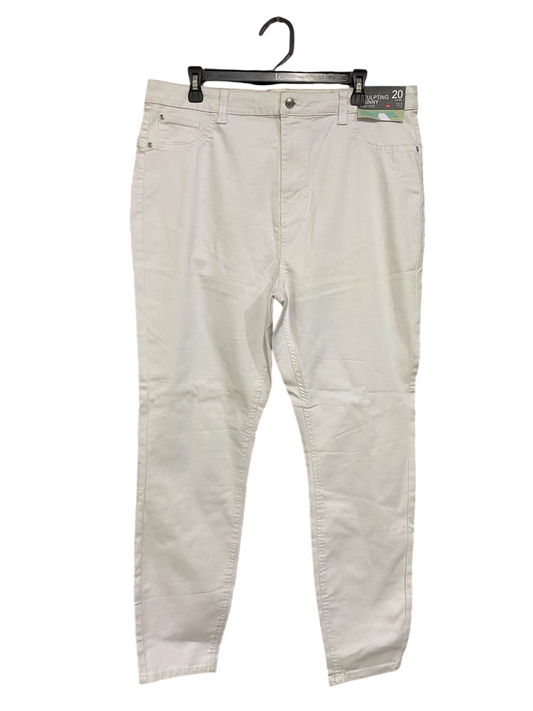 PRIMARK CARES |XL| WAIST 36| A27| OFF-WHITE / LIGHT BEIGE HIGH-RISE SCULPTING SKINNY JEANS