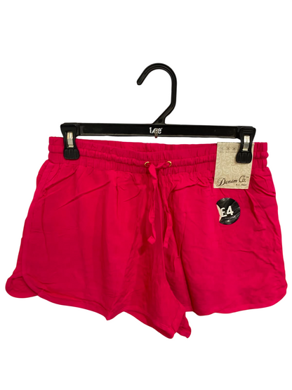 DENIM.CO |S| WAIST 26| A27| VIBRANT HOT PINK DENIM CO. DRAWSTRING LOUNGE SHORTS