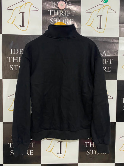 ALO |S| BUST 22| A27| BLACK ALO YOGA HALF-ZIP PULLOVER SWEATSHIRT WITH KANGA POCKET