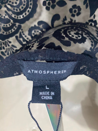 ATMOSPHERE |L| BUST 20| A27| BLACK SHEER LACE HALTER-NECK MAXI DRESS / COVER-UP