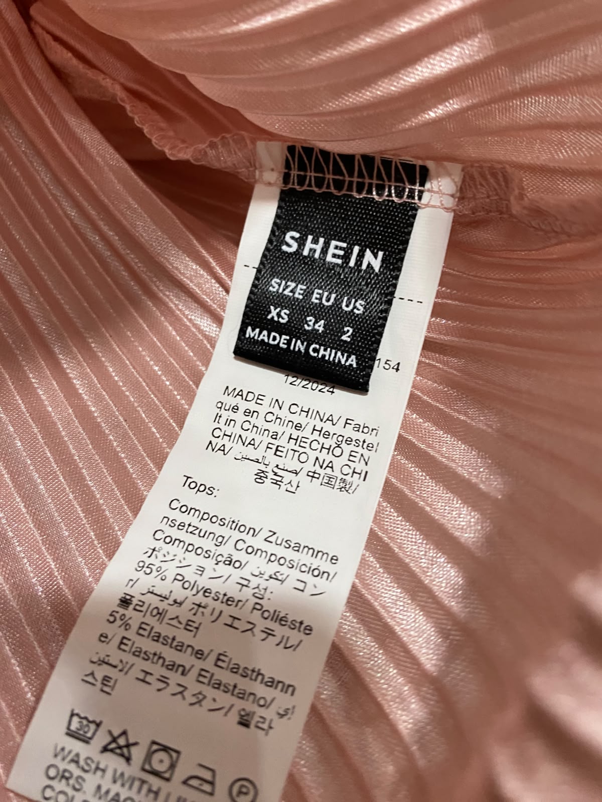 SHEIN |XS| A27| DUSTY ROSE PLISÉ PLEATED LONG-SLEEVE CROP TOP & MIDI SKIRT SET