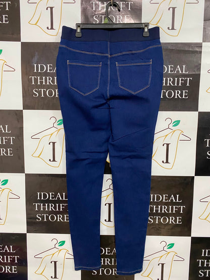GEORGE |L| WAIST 32| A27| DARK BLUE ROSA HIGH-WAISTED DENIM LEGGINGS