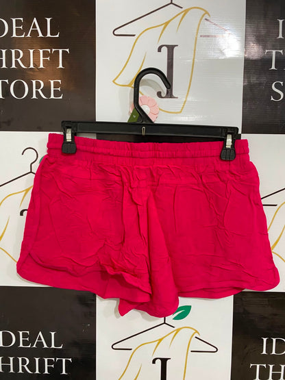 DENIM.CO |S| WAIST 26| A27| VIBRANT HOT PINK DENIM CO. DRAWSTRING LOUNGE SHORTS
