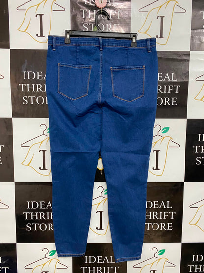 PRIMARK CARES |XXL| WAIST 36| A27| CLASSIC BLUE HIGH-WAISTED SKINNY JEANS