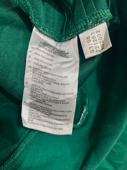 ADIDAS |S| BUST 17| A27| FOREST GREEN & WHITE PIPED ATHLETIC ZIP-UP TRACK JACKET