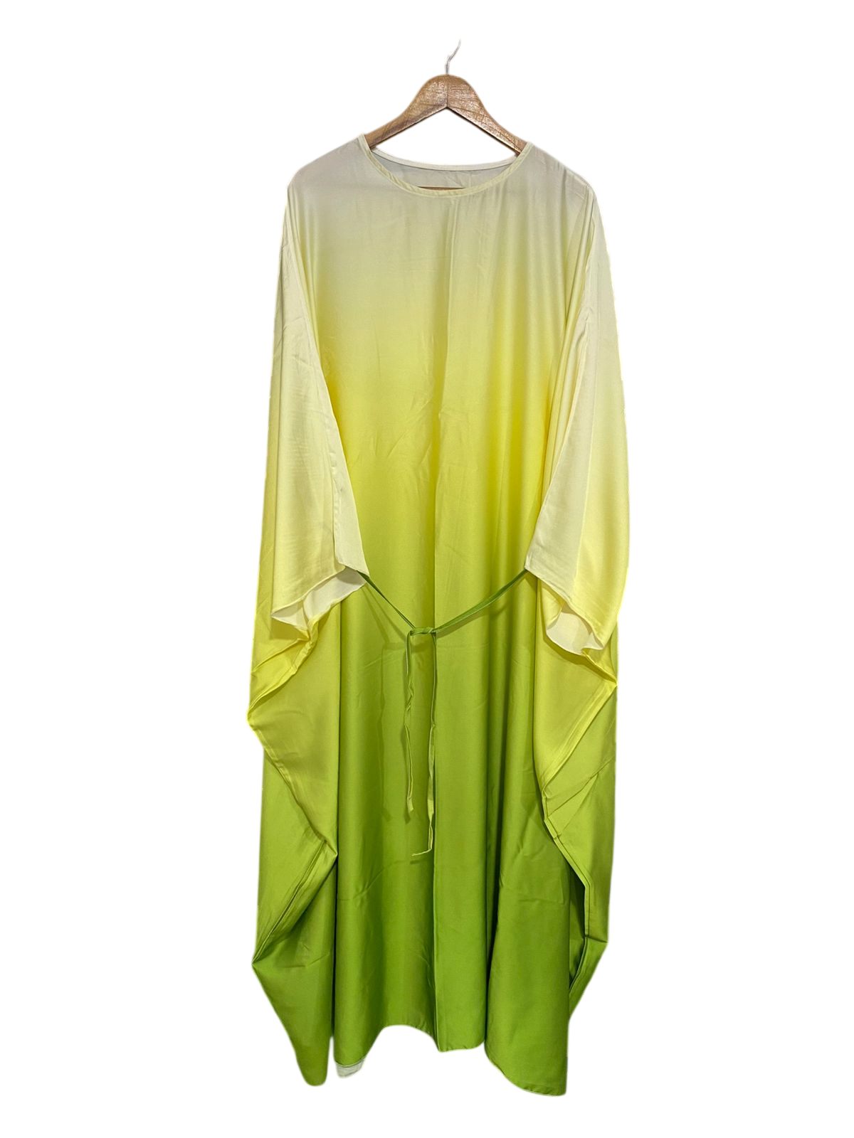 |M| BUST FREE | A28| YELLOW & GREEN OMBRE FLOWY CAFTAN / MAXI DRESS