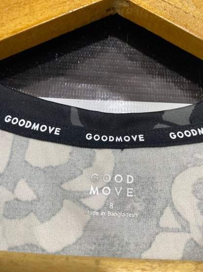 M&S |S| BUST 15 | A28| GOODMOVE BLACK & GREY CAMO ATHLETIC CROP TANK TOP