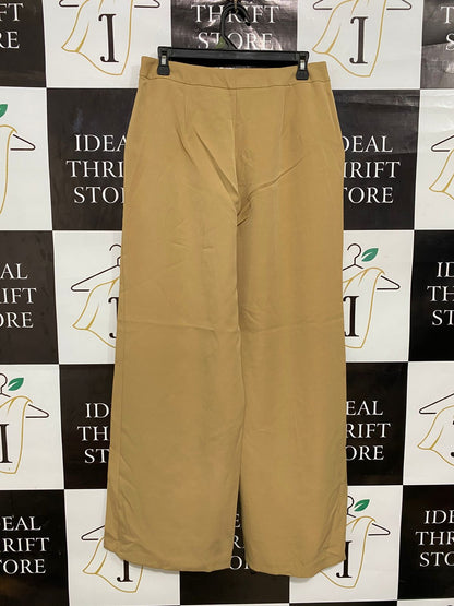 NEW LOOK |L| WAIST 30| A28| CAMEL BROWN TAILORED WIDE-LEG TROUSERS