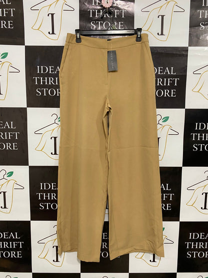 NEW LOOK |L| WAIST 30| A28| CAMEL BROWN TAILORED WIDE-LEG TROUSERS