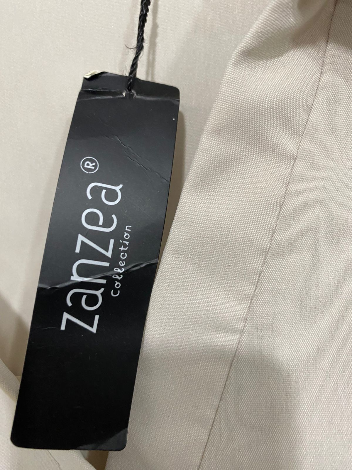 ZANZEA |S| BUST 20| A28| NEUTRAL BEIGE V-NECK COLLARED HIGH-LOW BLOUSE