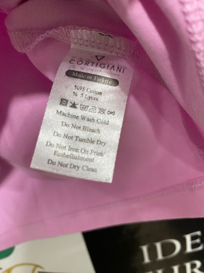 CORTIGIANI |S| BUST 20| A28| BABY PINK "OVERTHINKING" GRAPHIC OVERSIZED T-SHIRT