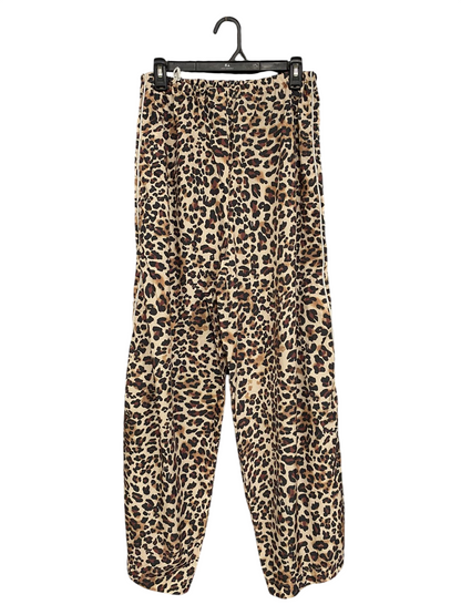 |M| WAIST 28| A29| LEOPARD ANIMAL PRINT WIDE-LEG LOUNGE PANTS