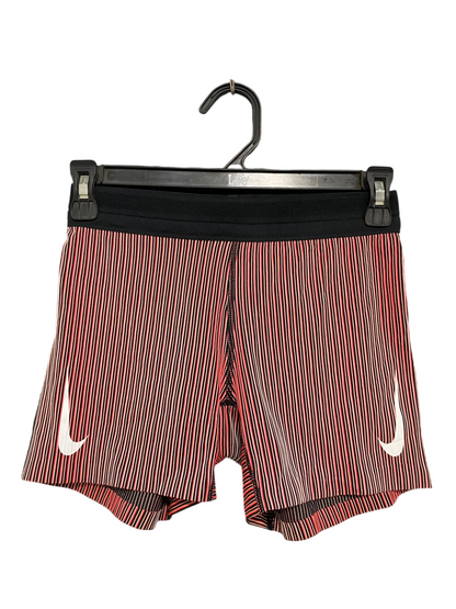 NIKE |XS| WAIST 24| A29| BLACK, RED & WHITE STRIPED ATHLETIC BIKER SHORTS