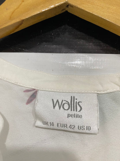 WALLIS |M| BUST 21| A30| WHITE & BLUSH OMBRE FLORAL & BUTTERFLY BUTTON-DOWN TUNIC