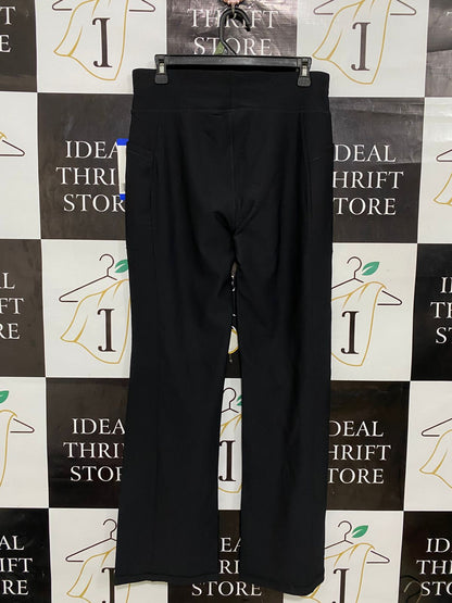 COOL |L| WAIST 30| A29| BLACK ATHLETIC DRAWSTRING COMFORT WIDE-LEG LOUNGE PANTS