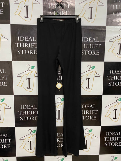 PRETTYLITTLE THING |S| WAIST 26| A29| BLACK RIBBED HIGH-WAISTED FLARE TROUSERS