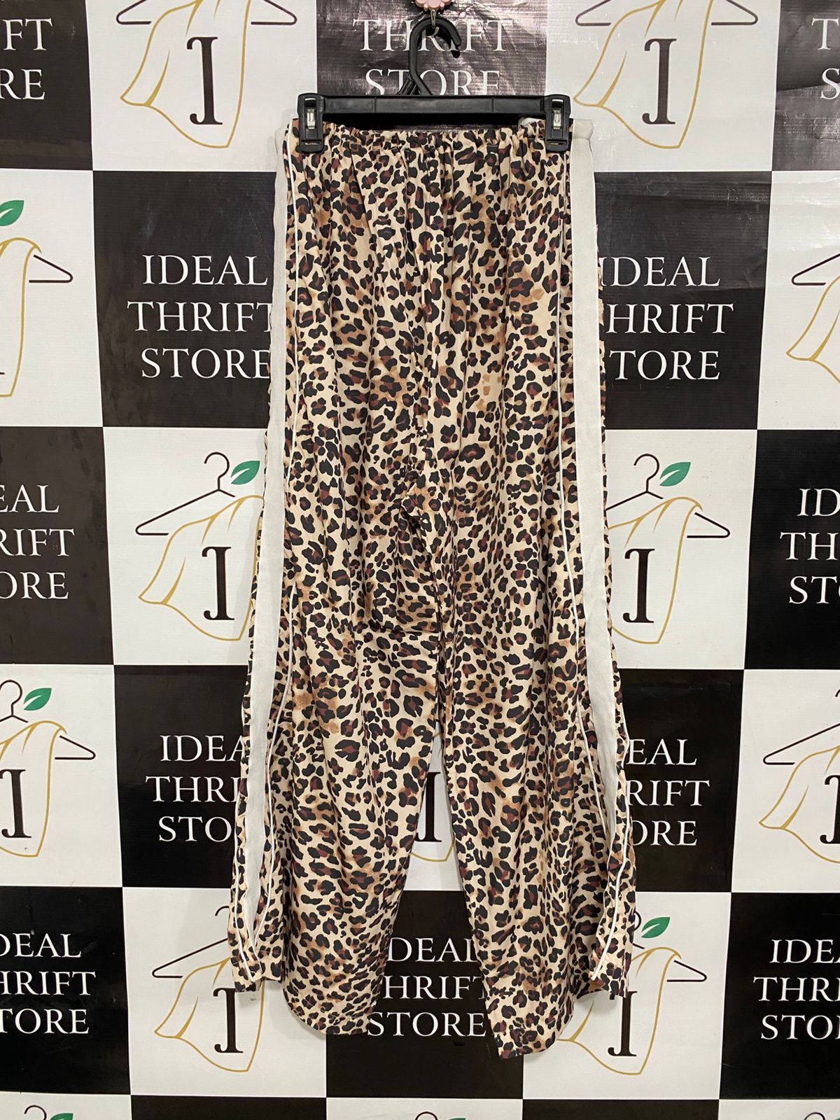 |M| WAIST 28| A29| LEOPARD ANIMAL PRINT WIDE-LEG LOUNGE PANTS