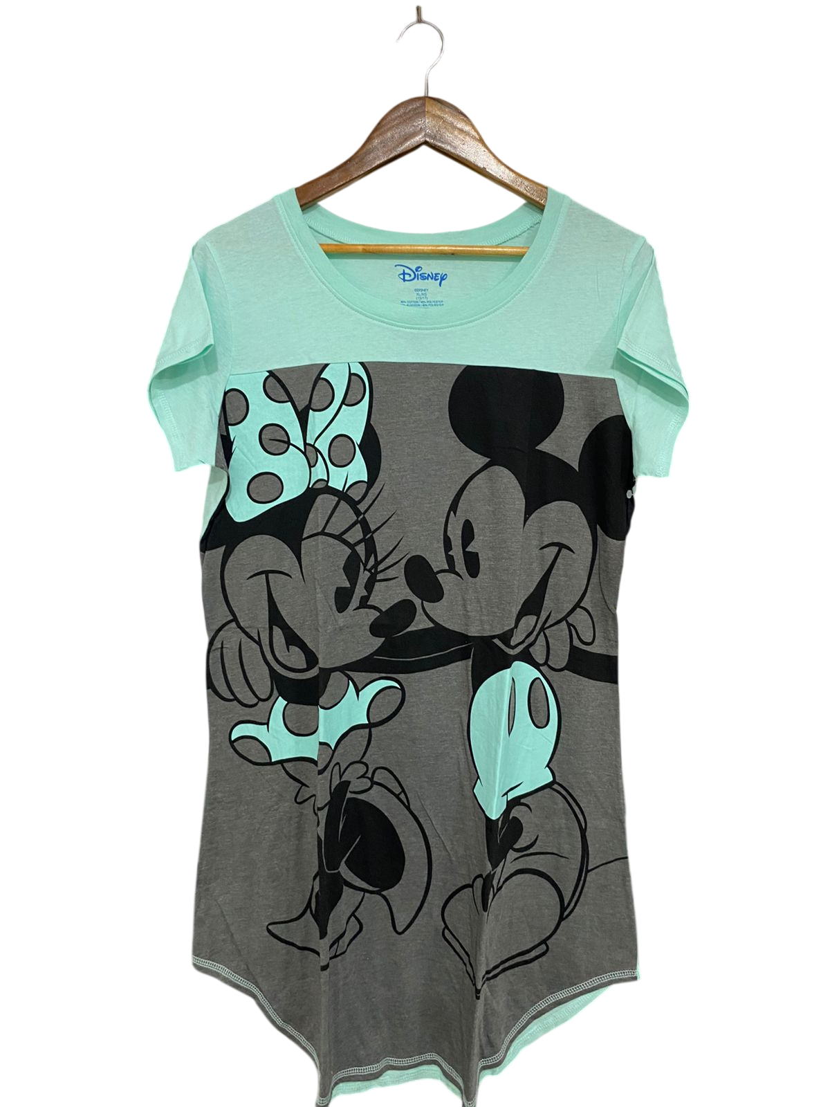 DISNEP |XL| BUST 20| A30| MICKEY & MINNIE MOUSE COLOR-BLOCK SLEEP TEE