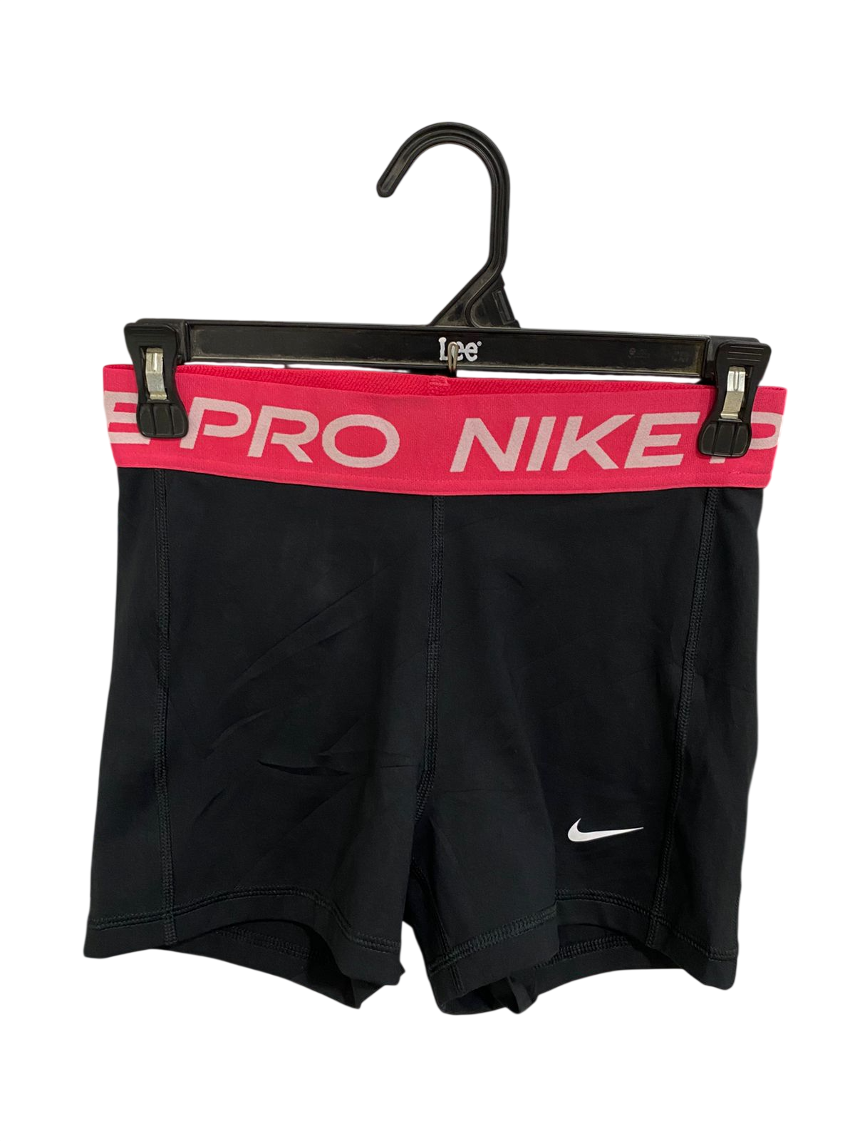 NIKE PRO |S| WAIST 26| A30| BLACK & PINK ATHLETIC COMPRESSION SHORTS