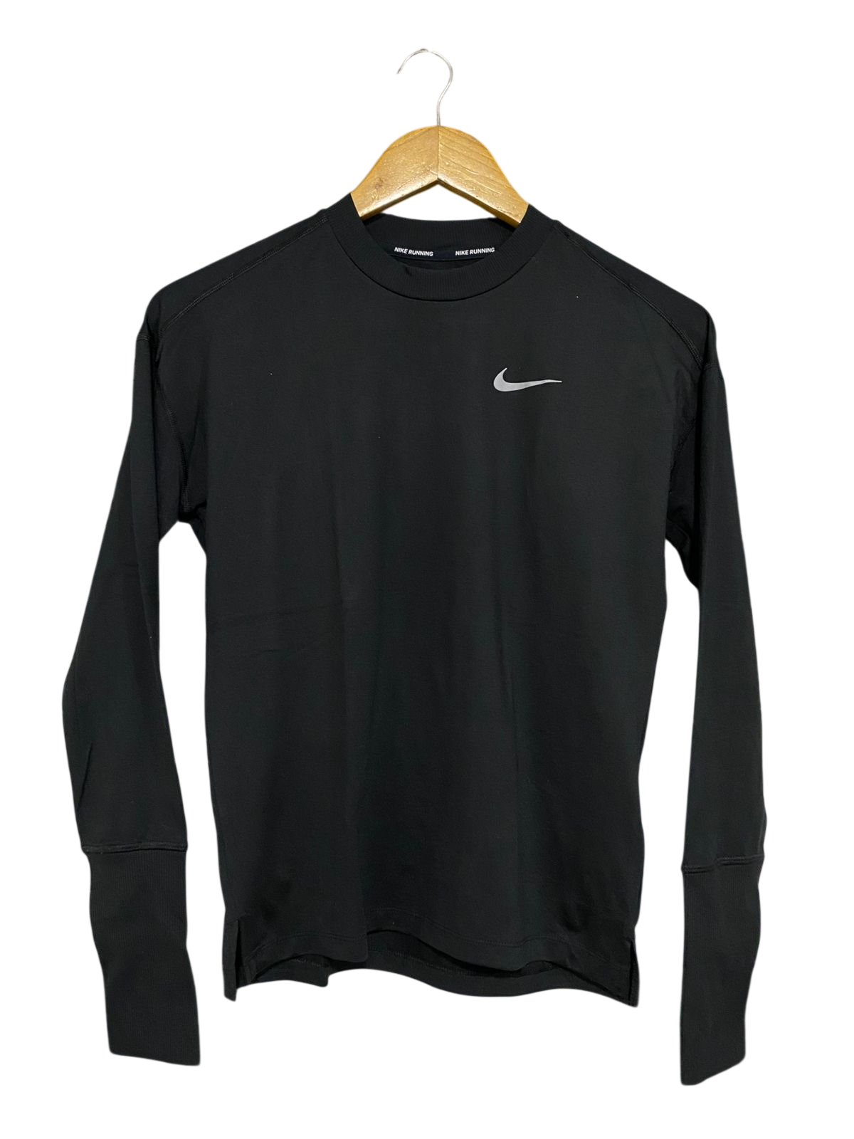 NIKE |XS| BUST 17| A30| RUNNING BLACK LONG-SLEEVE ATHLETIC CREWNECK TOP
