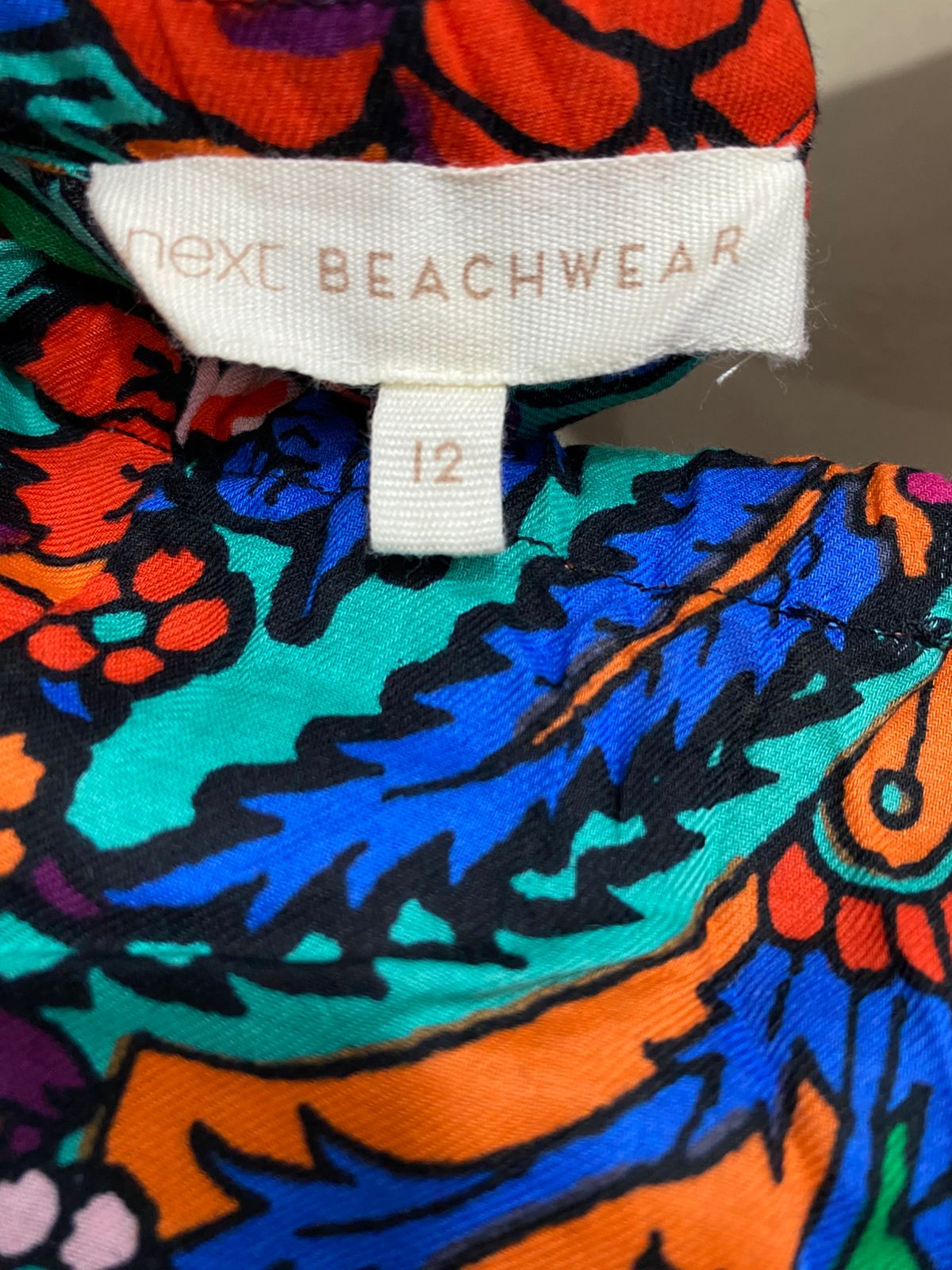 NEXT |M| BUST 16| A31| VIBRANT MULTICOLOR PAISLEY & FLORAL PRINT RUFFLE-STRAP MAXI DRESS