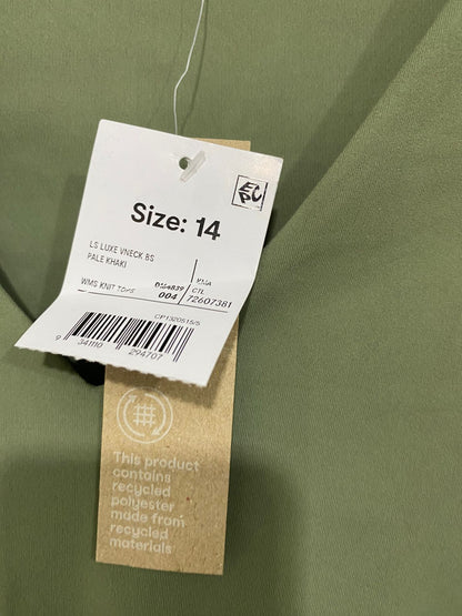 ANKO |XS| BUST 13| A30| OLIVE GREEN V-NECK LONG-SLEEVE BODYSUIT