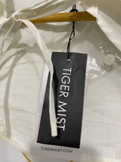 TIGER MIST |M| BUST 16| A30| WHITE COLLARED BOLERO SHrug LONG-SLEEVE CROP TOP