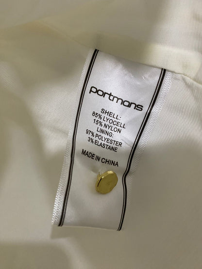 PORTMANS |S| BUST 18| A30| WHITE & MULTICOLOR FLORAL V-NECK LONG-SLEEVE BLOUSE
