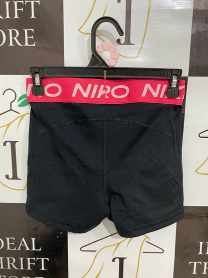 NIKE PRO |S| WAIST 26| A30| BLACK & PINK ATHLETIC COMPRESSION SHORTS