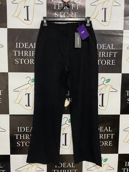 URBAN MAGIC |S| WAIST 26| A30| BLACK HIGH-WAISTED STRAIGHT-LEG TROUSERS