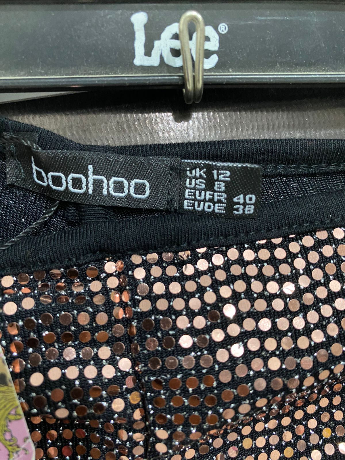 BOOHOO |S| WAIST 24| A30| ROSE GOLD SEQUIN SPARKLE HOT SHORTS