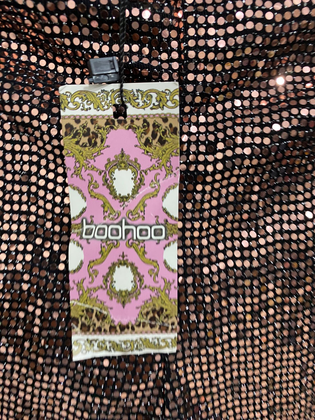 BOOHOO |S| WAIST 24| A30| ROSE GOLD SEQUIN SPARKLE HOT SHORTS