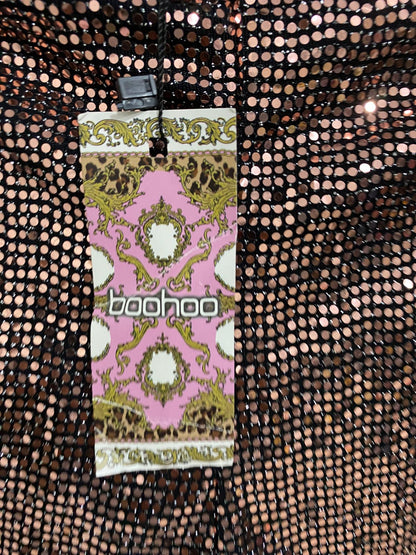 BOOHOO |S| WAIST 24| A30| ROSE GOLD SEQUIN SPARKLE HOT SHORTS
