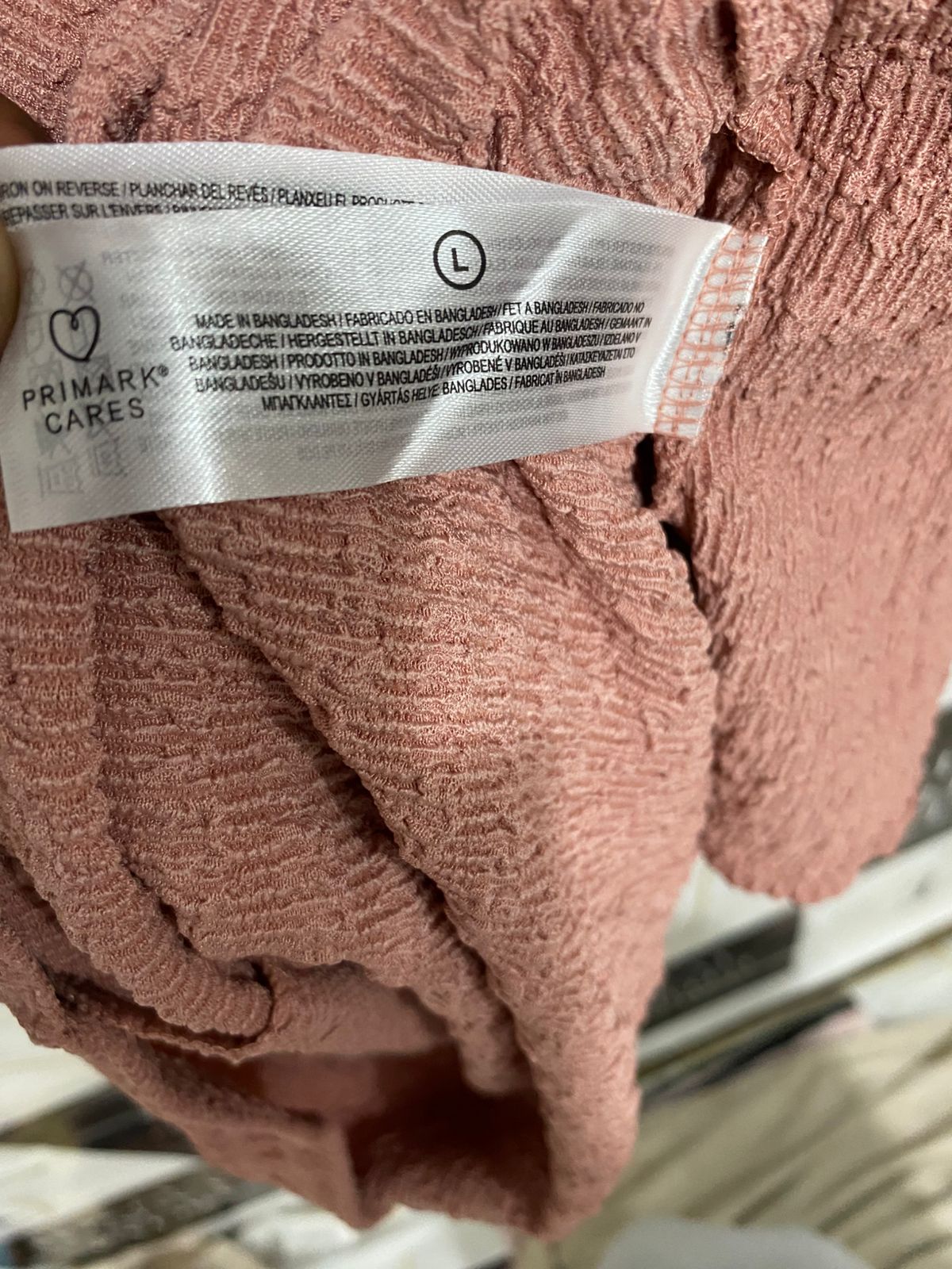 PRIMARK CARES |L| BUST 16| A30| MAUVE PINK TEXTURED RIBBED CREWNECK MIDI DRESS