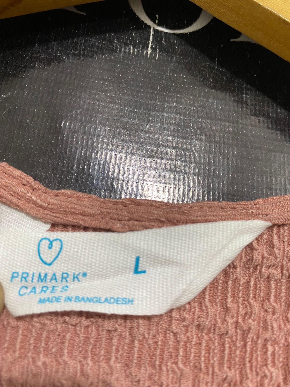 PRIMARK CARES |L| BUST 16| A30| MAUVE PINK TEXTURED RIBBED CREWNECK MIDI DRESS
