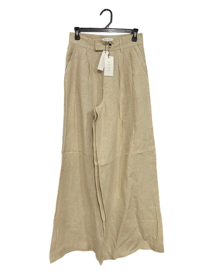 AERE |M| WAIST 27| A31| BEIGE LINEN-BLEND TAILORED WIDE-LEG TROUSERS