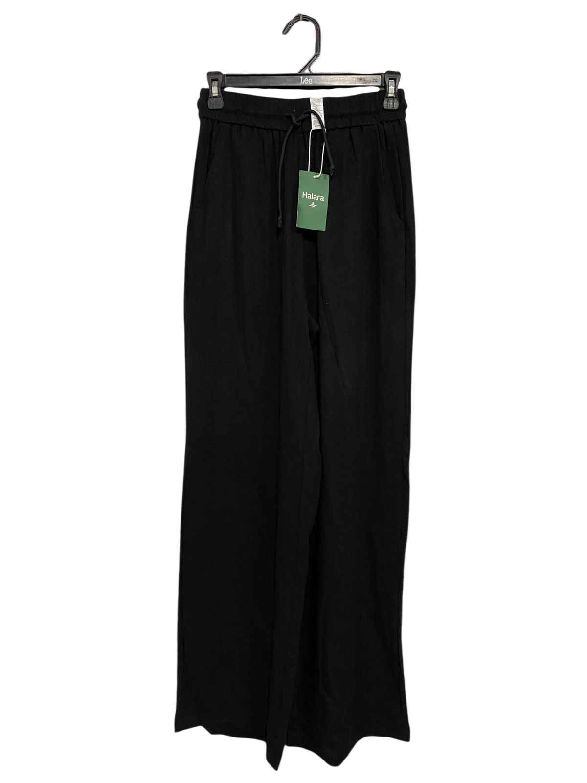 HALARA |S| WAIST 26| A31| BLACK WIDE-LEG LOUNGE PANTS