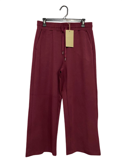 SOYA CONCEPT |L| WAIST 30| A31| BURGUNDY WIDE-LEG DRAWSTRING LOUNGE PANTS