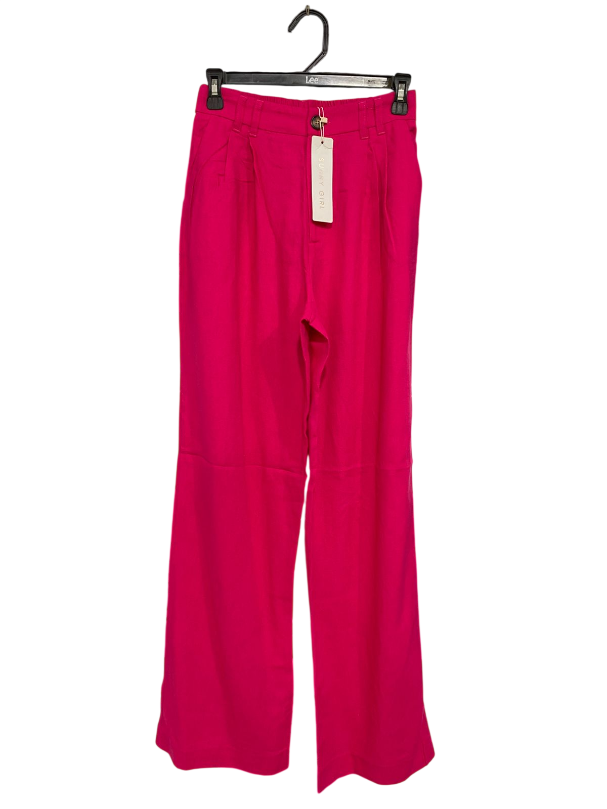 SUNNY GIRL |S| WAIST 26| A31| HOT PINK WIDE-LEG TROUSERS
