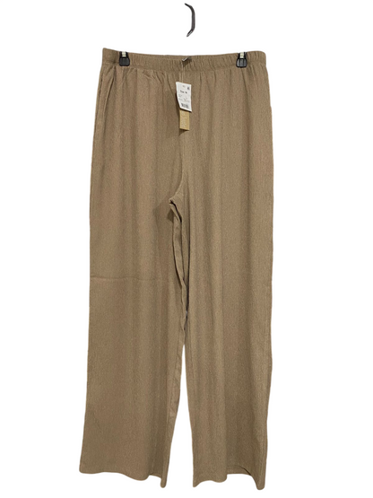 ANKO |L| WAIST 30| A32| BROWN CRINKLE TEXTURED WIDE-LEG LOUNGE PANTS