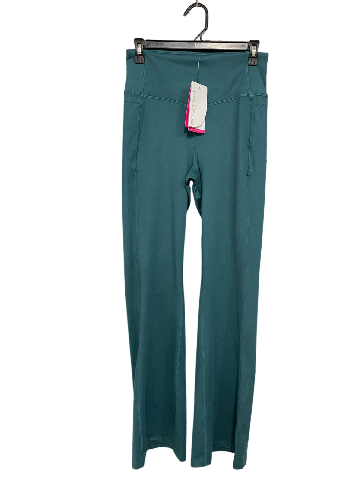 ROCK WEAR |S| WAIST 26| A32| TEAL HIGH-WAISTED ATHLETIC FLARE PANTS
